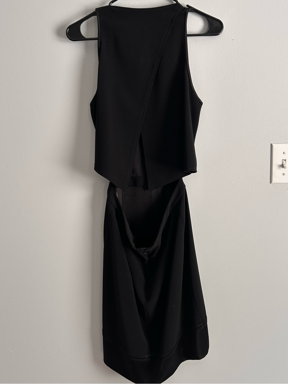 Club Monaco Black Layered Dress | Size 2 | Modern Minimal Sleeveless - Picture 2 of 5